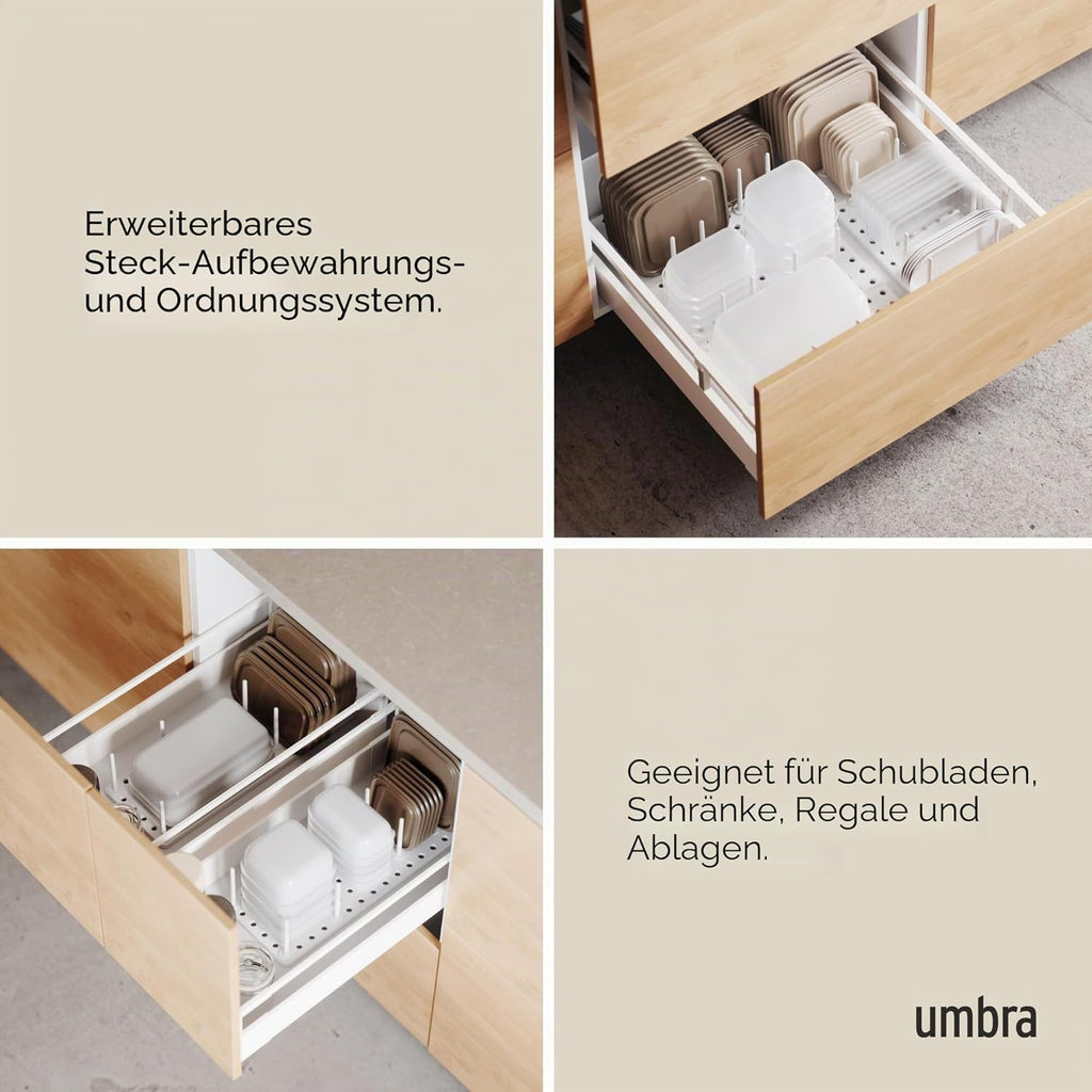 Kuechen Organizer Topf- und Pfannendeckelhalter verstellbar 10cm-21cm