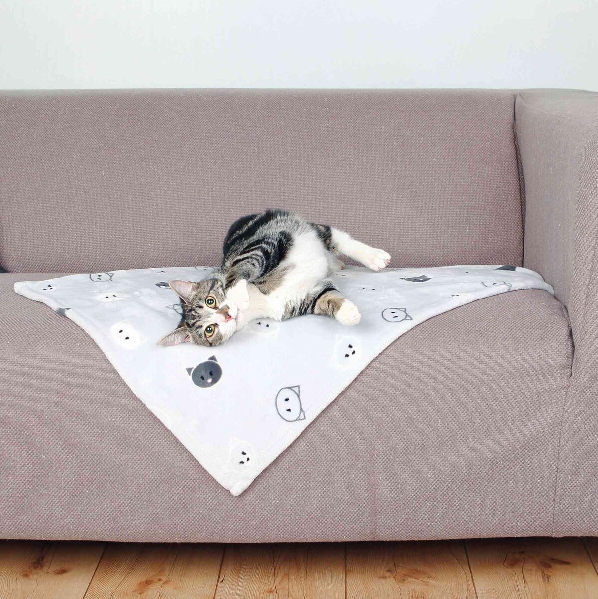 Trixie Decke Mimi 70×50 cm hellgrau Hund Katze Wohndecke