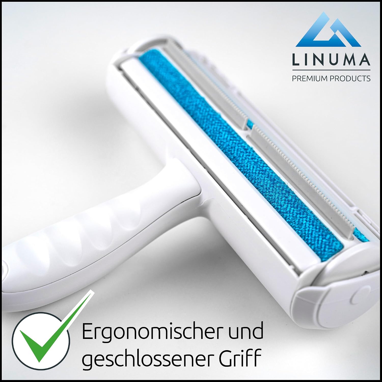 Tierhaarentferner Fusselrolle wiederverwendbar selbstreinigend Weiss fuer Sofa Tep