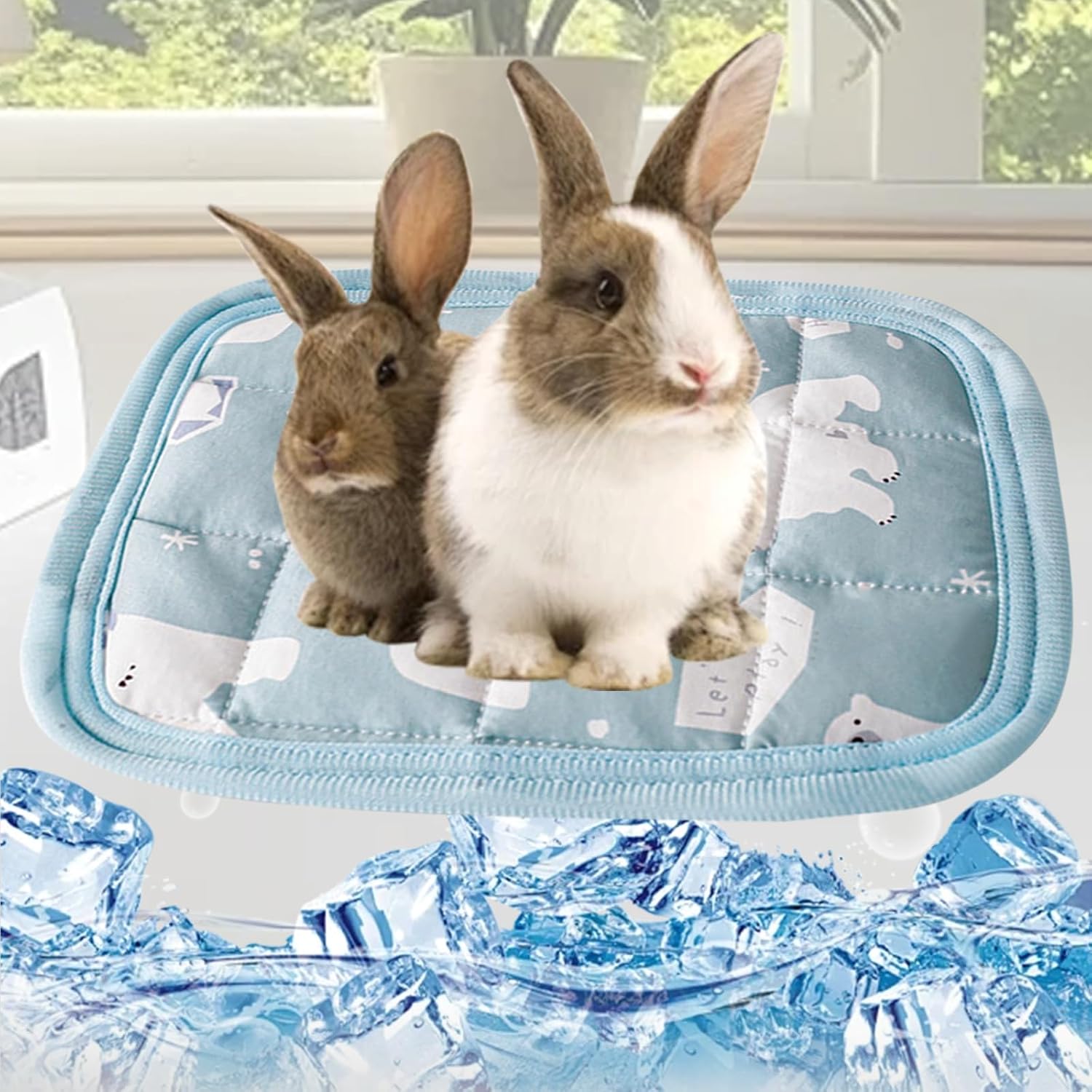 Kuehlmatte 4er Set fuer Meerschweinchen, Kaninchen und Chinchilla