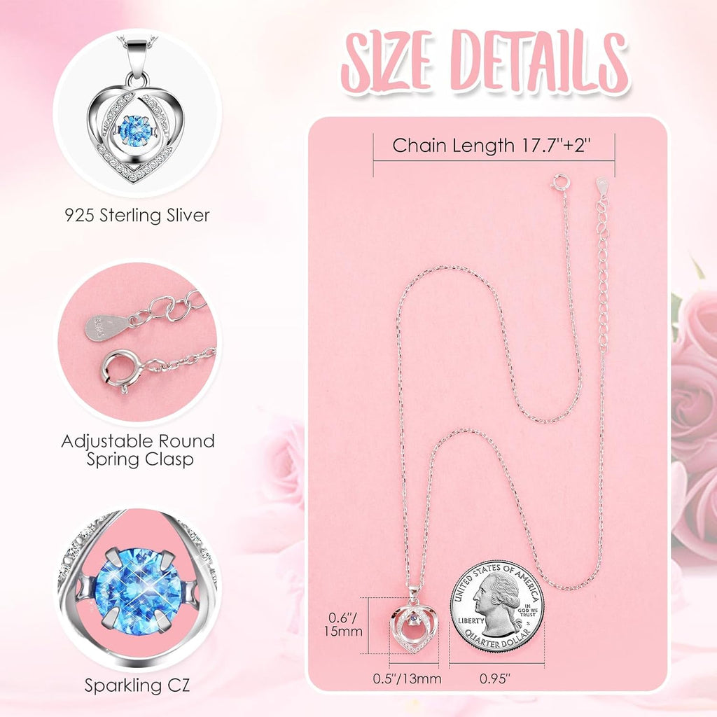 ADDWel Ewige Rose in Box mit 925er Silber Herzkette - Konservierte Infinity Rose