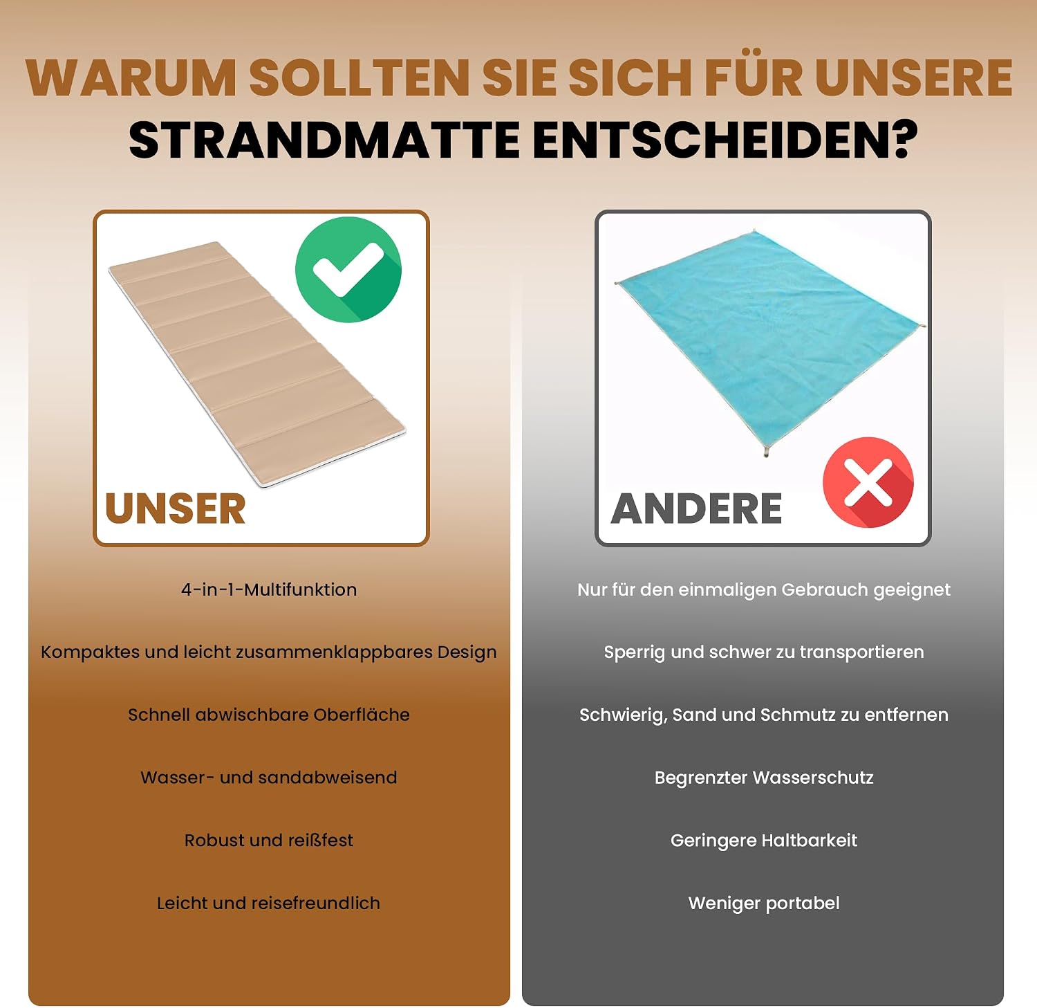 StarK Strandmatte 4in1 faltbar 190x60 cm Wasserhaengematte Pool Gartenliege SkyBl
