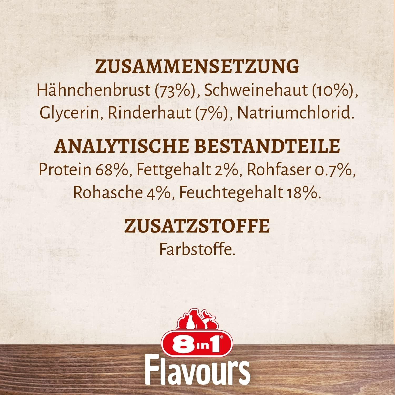 8in1 Triple Flavour Kaustangen Hund 113 g mit extra Fleisch