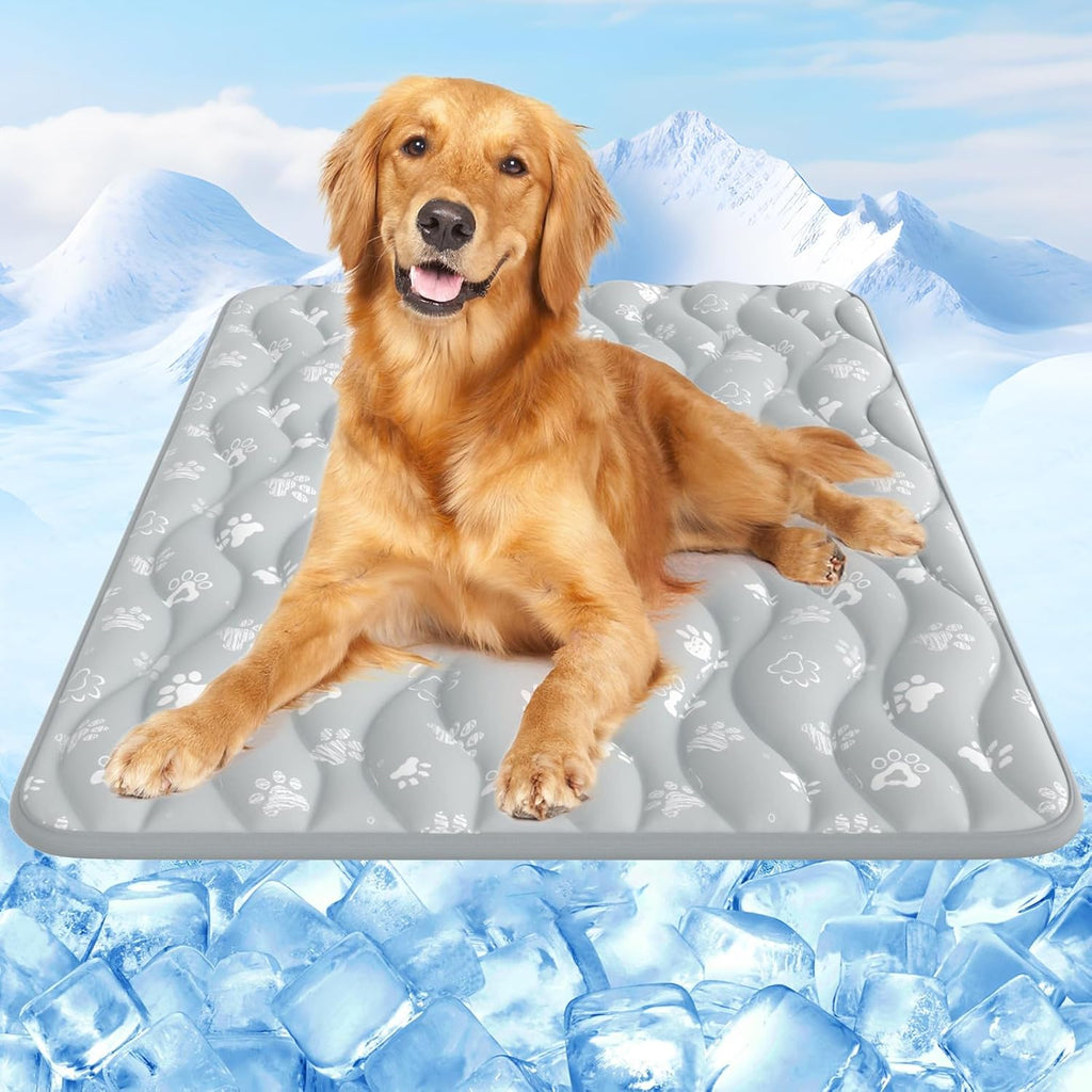 Rywell Kuehlmatte Hunde Katzen 110x80 cm rutschfest waschbar S-XXL Eisblau