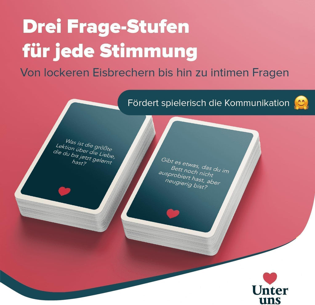 Unter Uns Kartenspiel fuer Paare Fragen zu zweit Valentinstag Geschenk