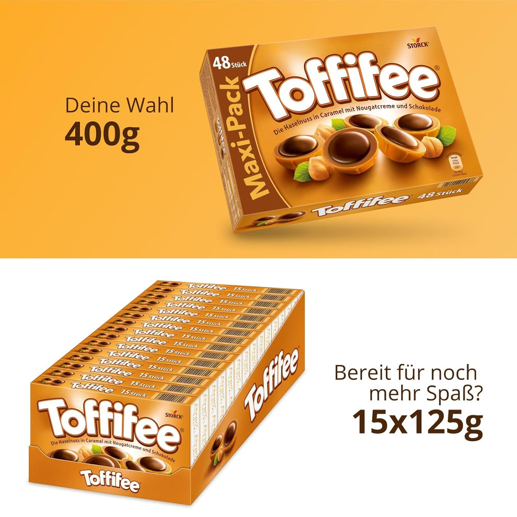 Toffifee Haselnuss Karamell mit Nougatcreme und Schokolade