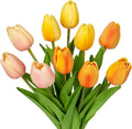Kuenstliche Tulpen Real Touch 24 Stueck Rosa Deko Kunstblumen