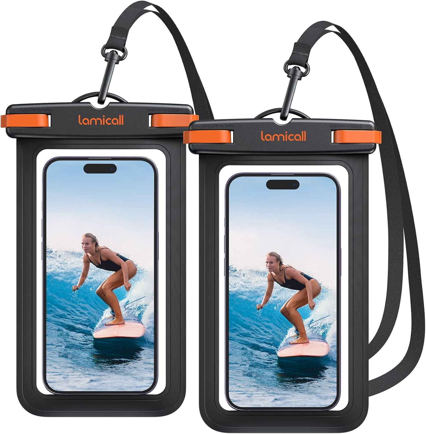 Lamicall wasserdichte Handytasche IPX8 2er Set bis 7 Zoll 7zoll-8zoll