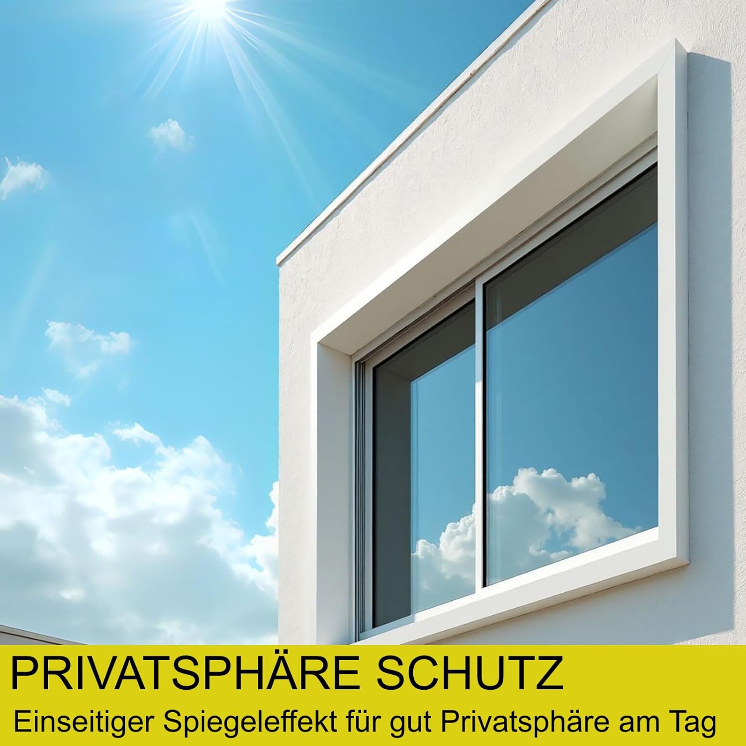 Hitzeschutz Sonnenschutzfolie Silber 44,5x200 cm - UV Schutz Thermofolie Sichtsc
