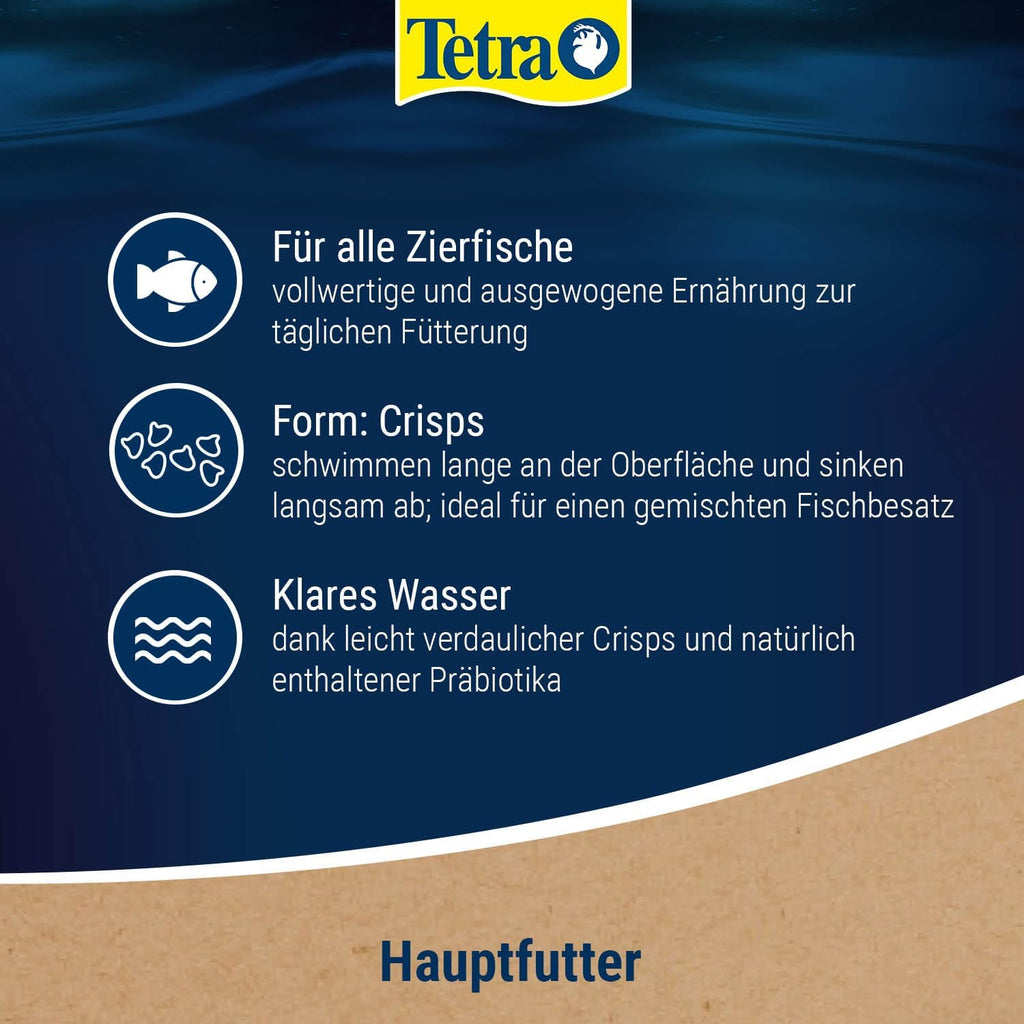 TetraMin Crisps Fischfutter fuer Zierfische mit klarer Wasserformel