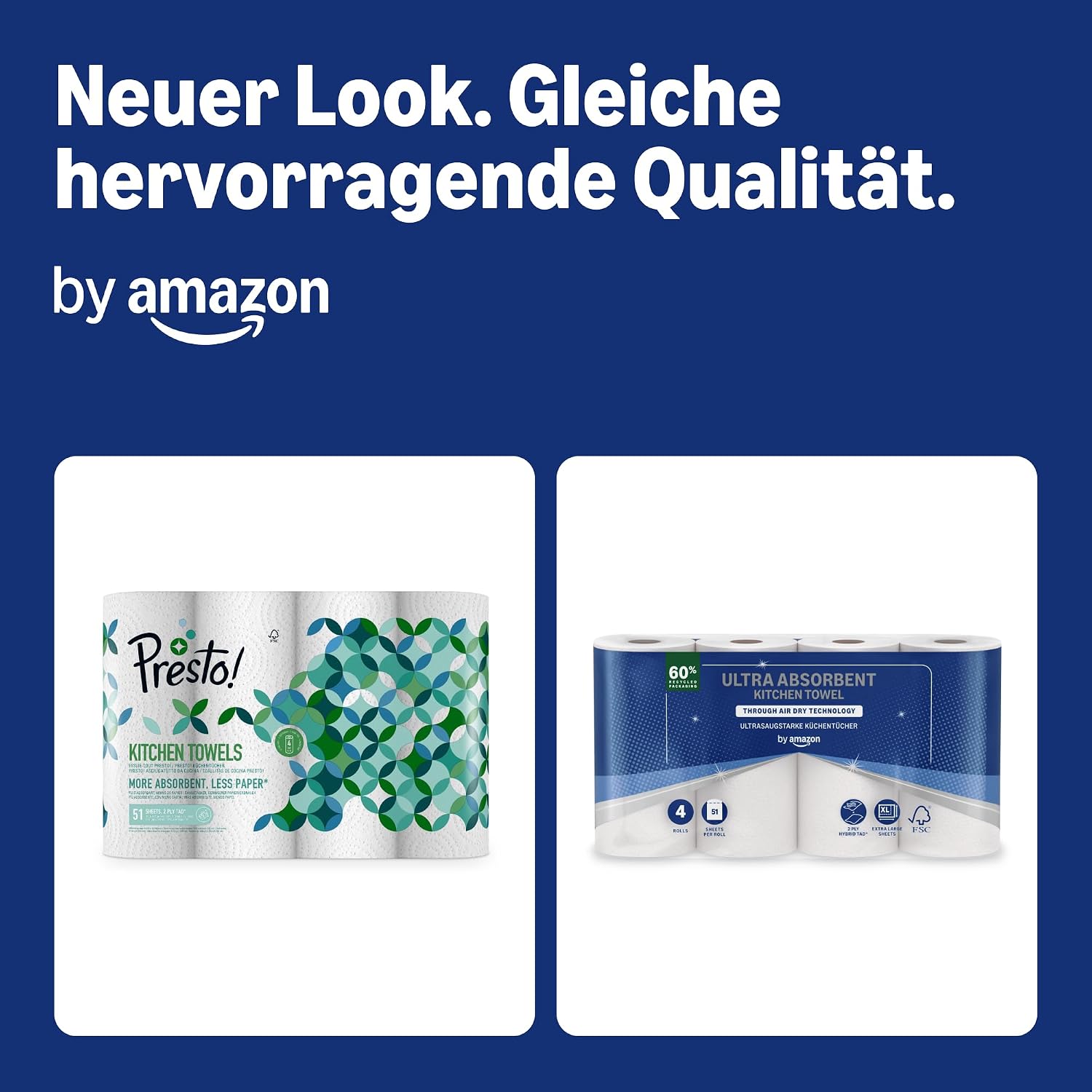 Kuechenrolle 32 Rollen extra saugfaehig Haushaltspapier 3-lagig