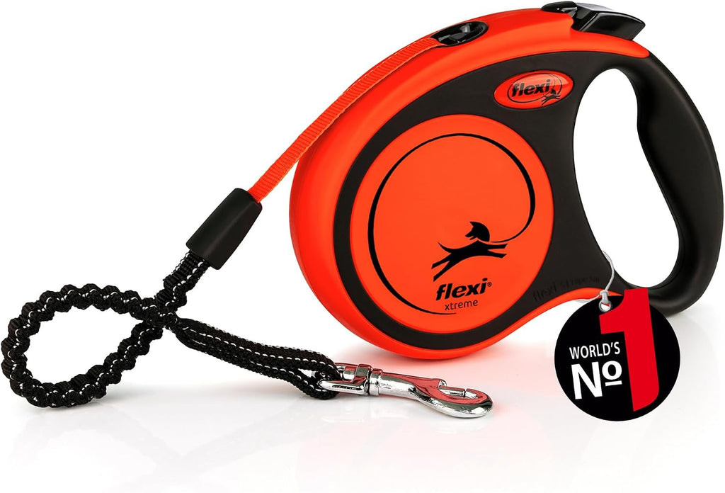 flexi Xtreme L Gurt-Rollleine 8 m fuer Hunde bis schwarz/orange 3m-8m