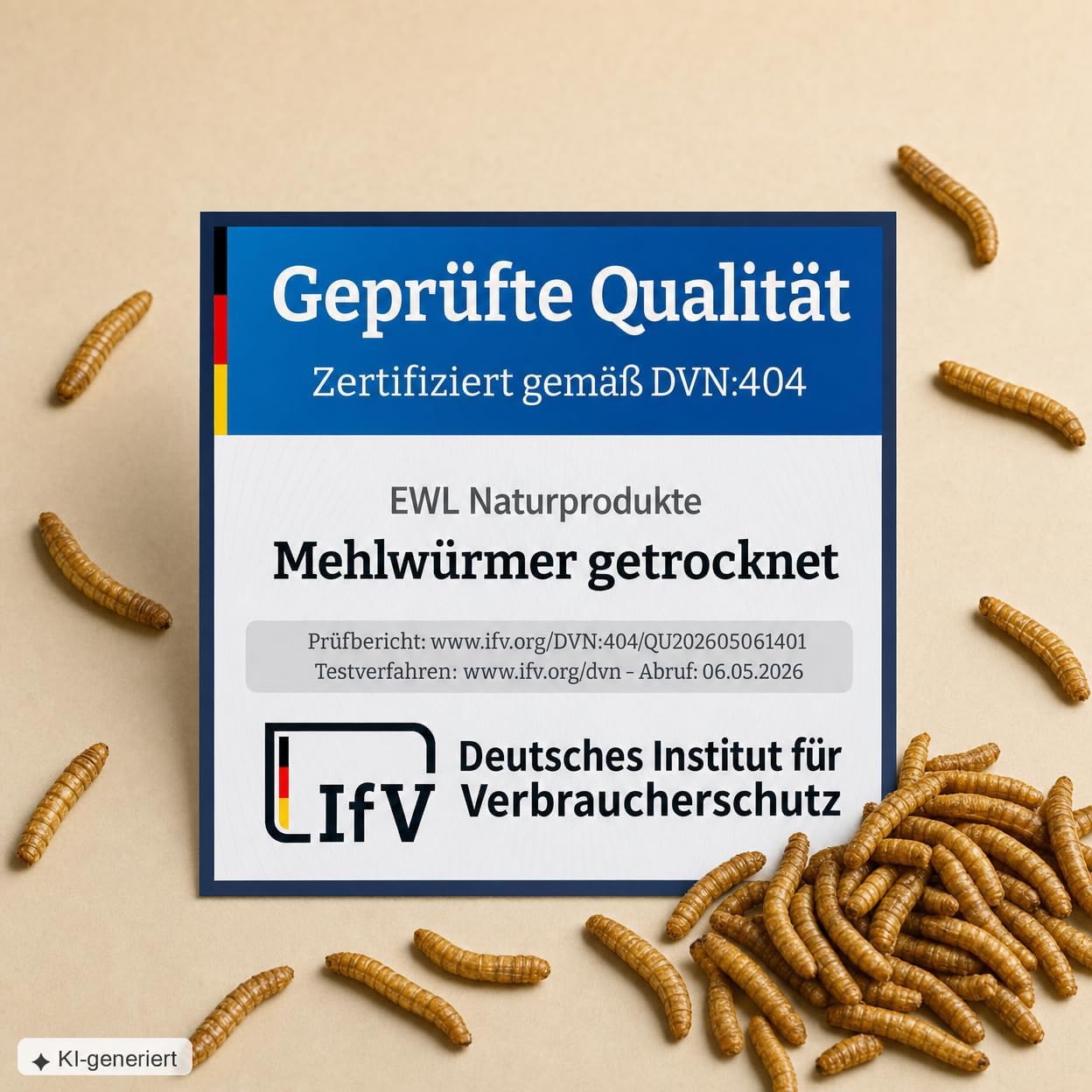 EWL Wasserfloehe getrocknet Daphnia Fischfutter, verschiedene