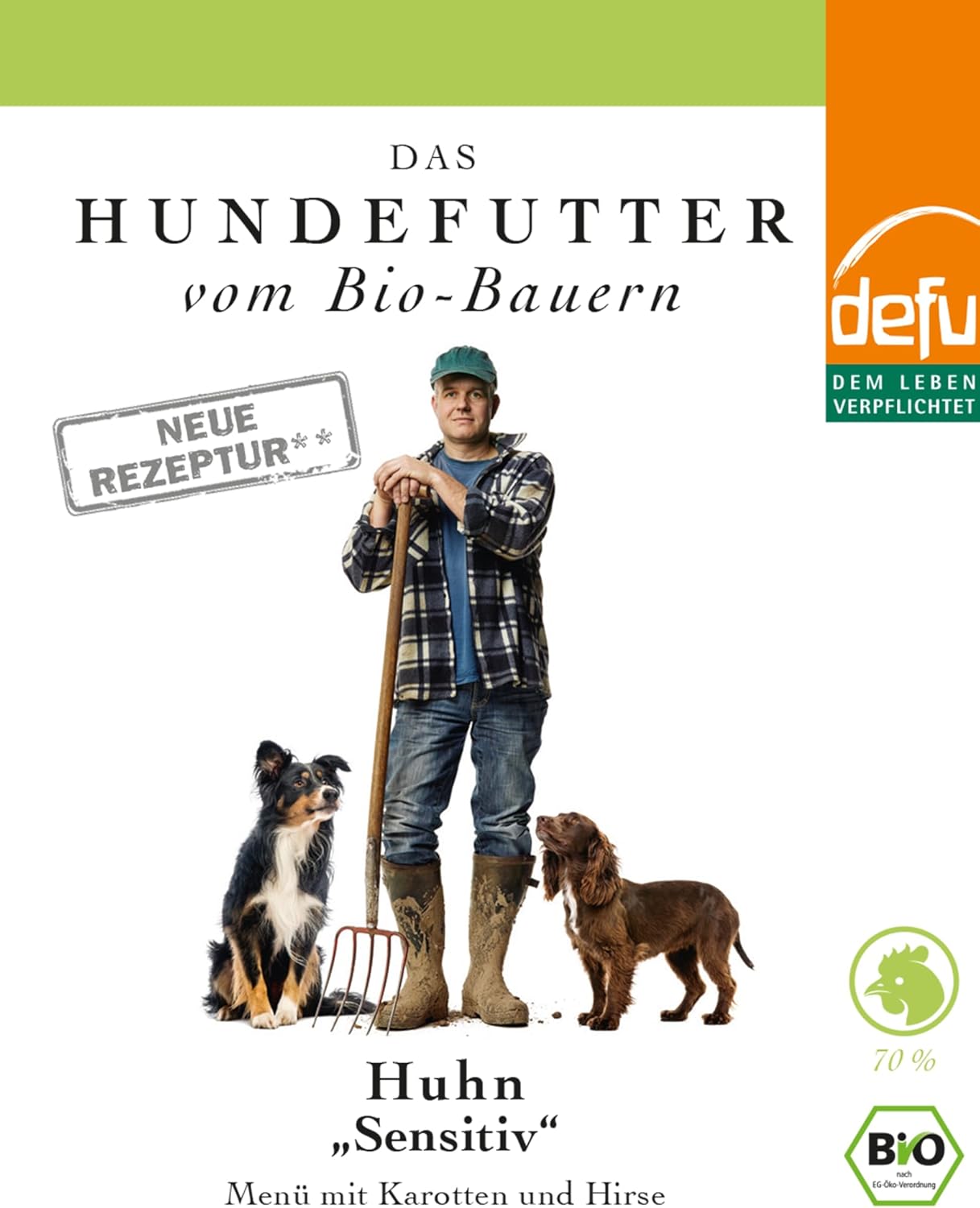 defu Bio Hundefutter Sensitiv Huhn Nassfutter Menues 12x410g verschiede