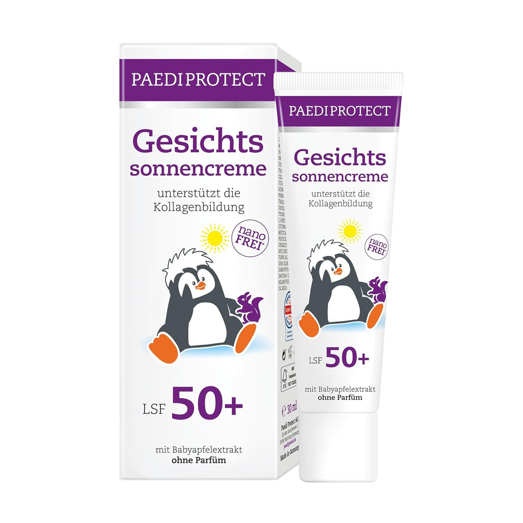 PAEDIPROTECT Gesichtssonnencreme LSF 50+ 30 ml parfuemfrei vegan ohne Mikroplasti