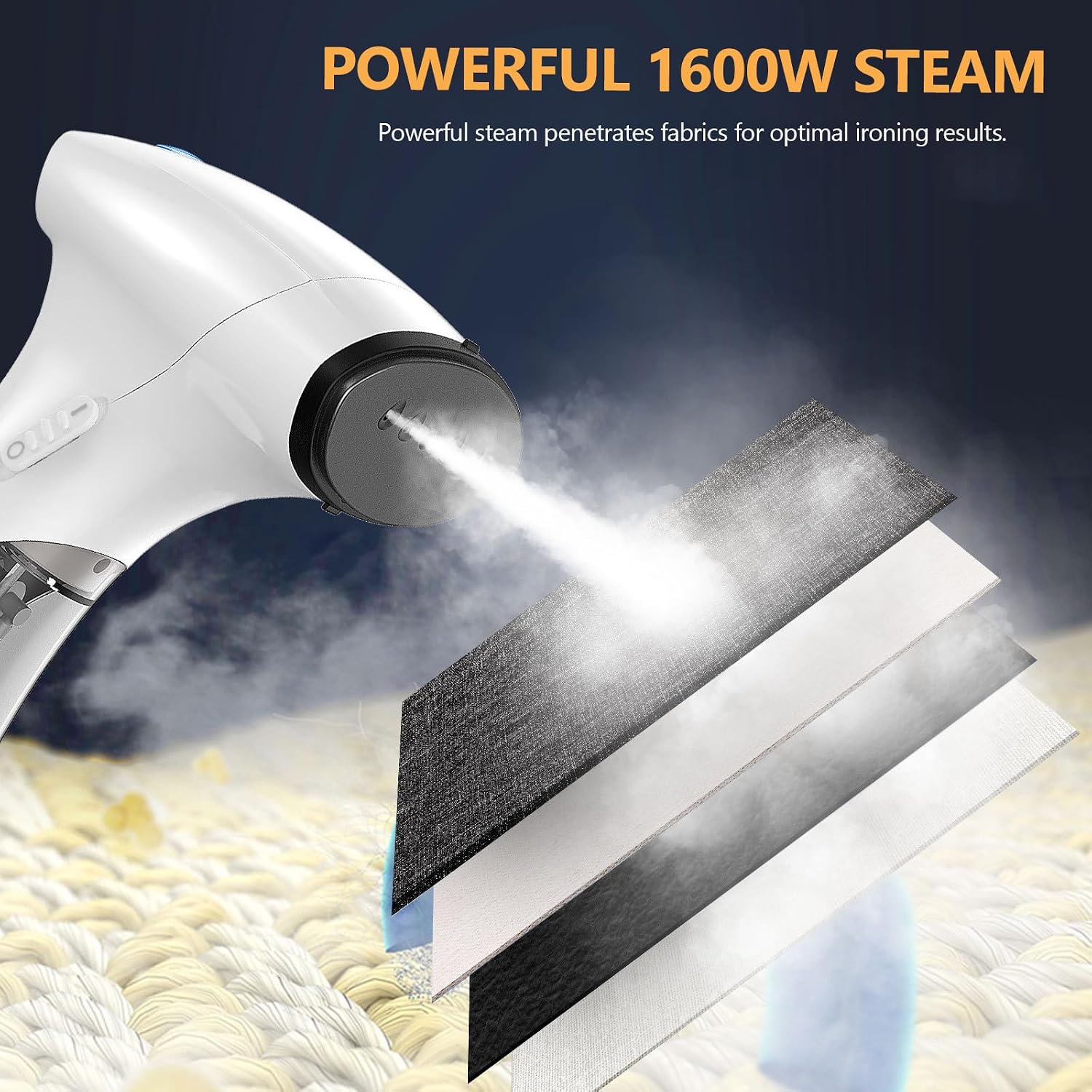 Dampfglaetter 1600 W Reise-Steamer 25 g/min Dampfbuerste Weiss