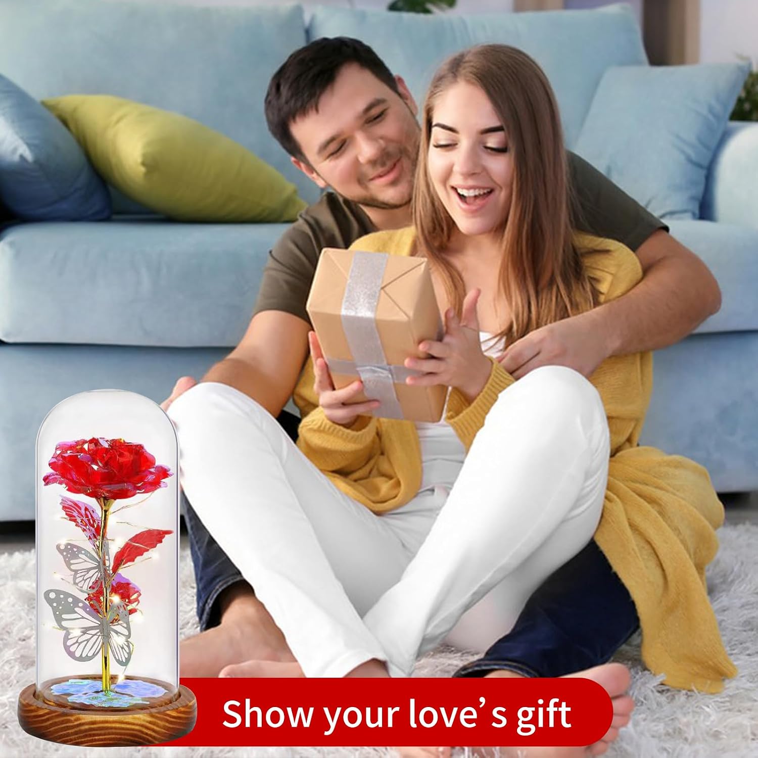 Infinity Rose Ewige Rose Geschenk Valentinstag fuer Sie Frau Freundin