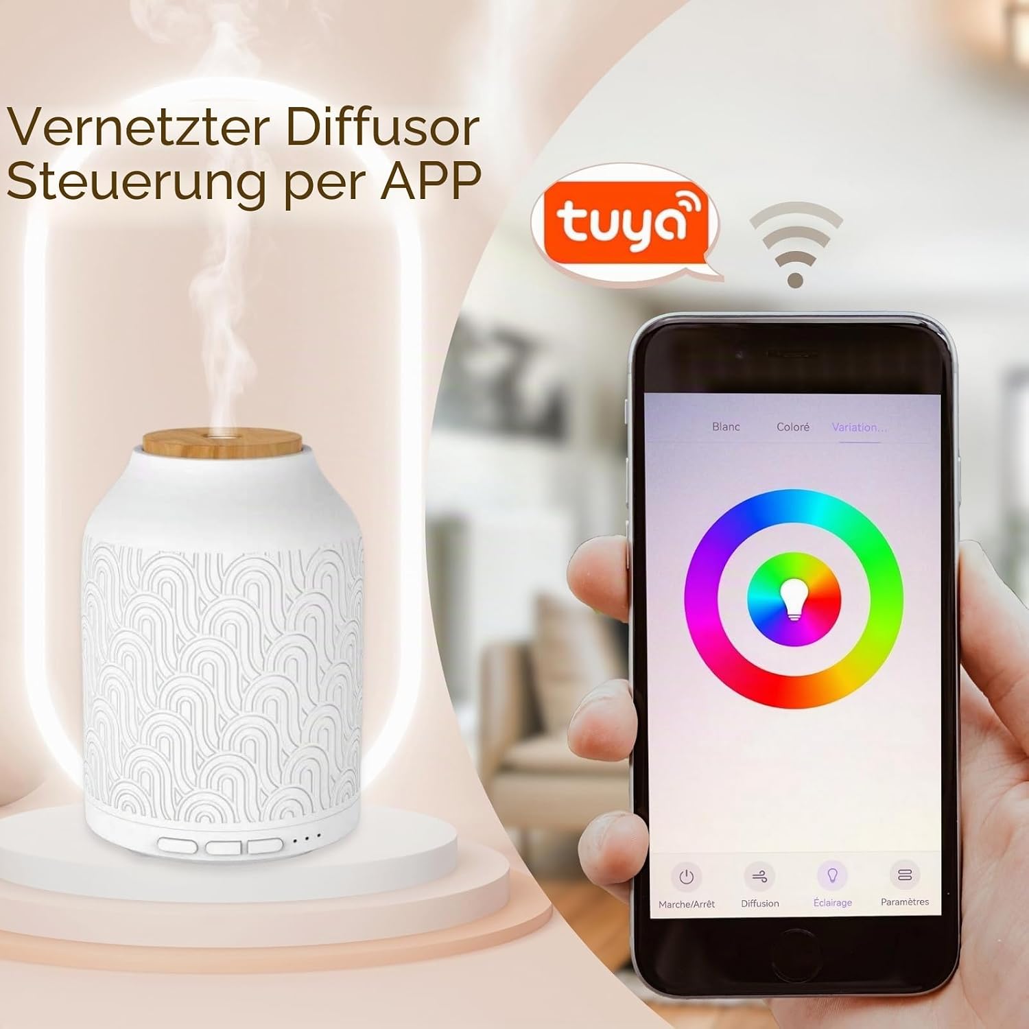 Zen Arôme Aroma Diffuser WLAN Alexa Google Home App-Steuerung