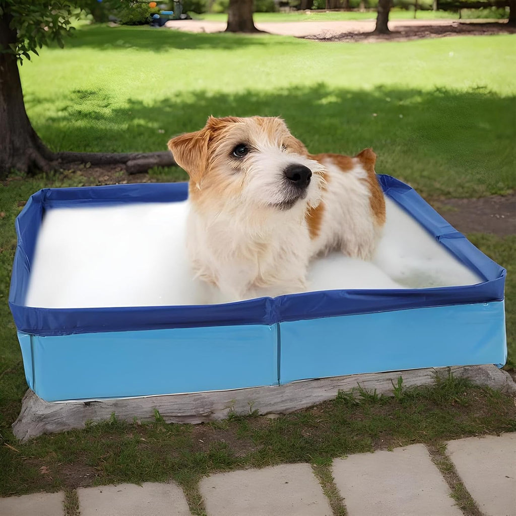 Faltbarer Hundepool eckig 50×50×10 cm klappbar Katzenpool