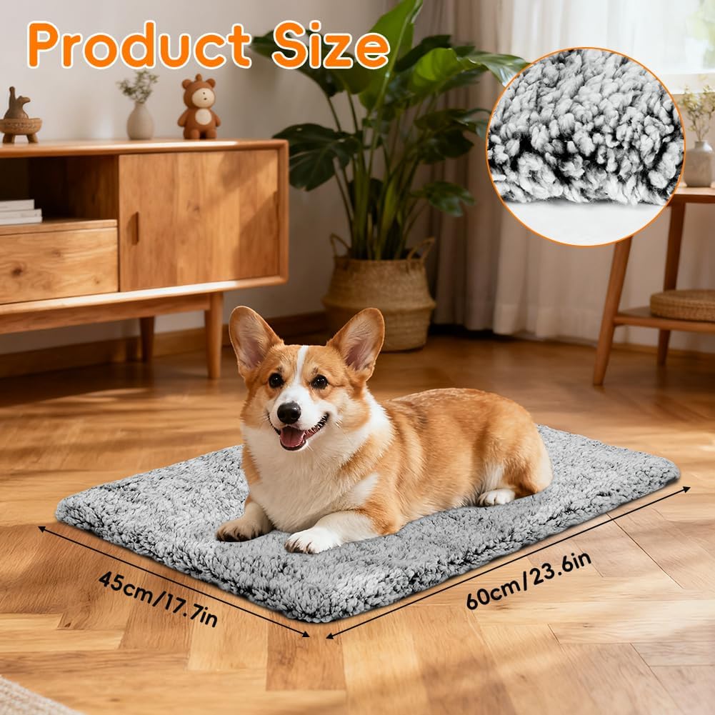 Selbstheizende Hundekatze Decke 60x45 cm, waschbar, thermische Waermematte, Stein