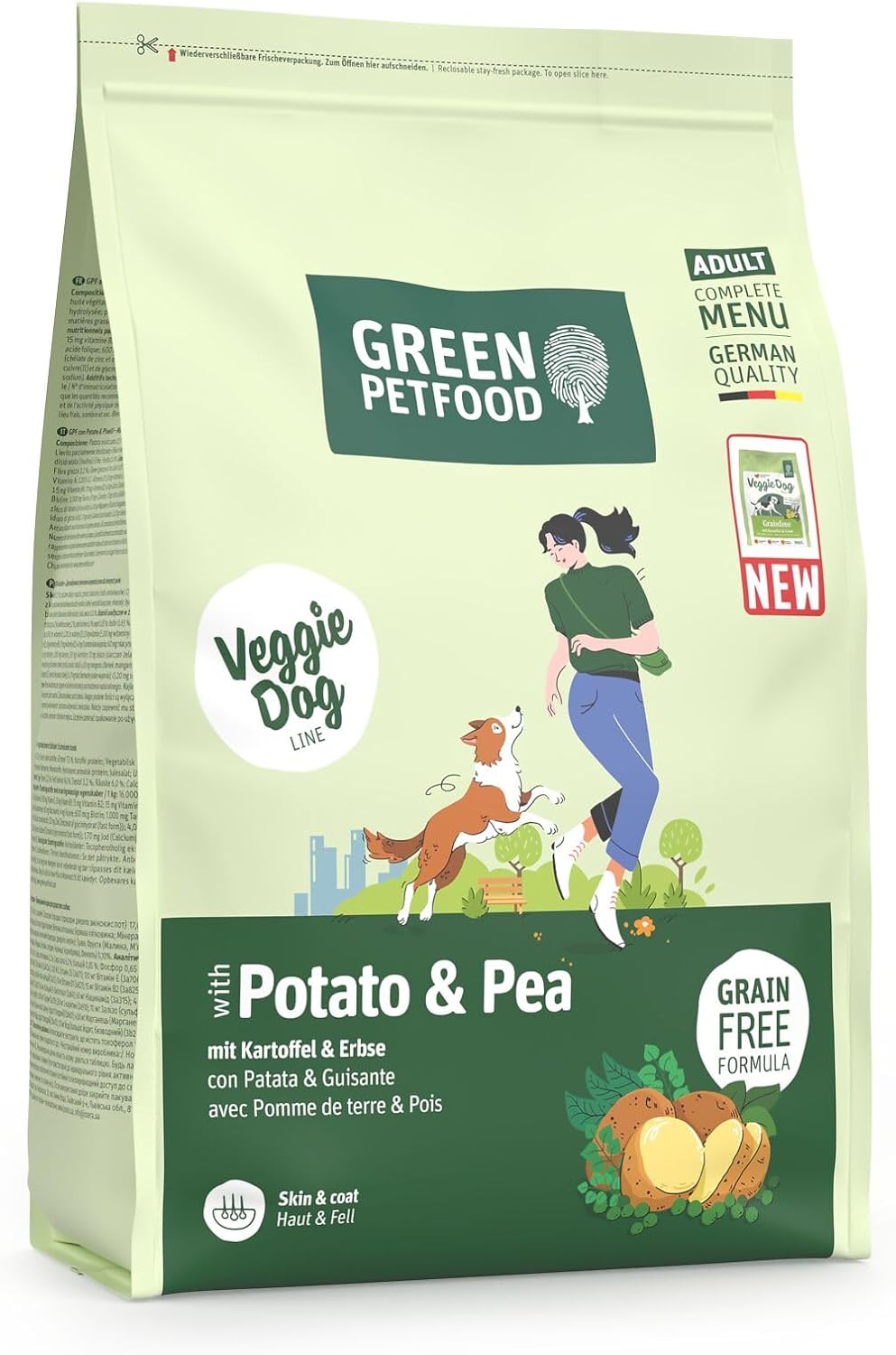 Green Petfood VeggieDog Adult vegetarisches Trockenfutter Kartoffel Erbse -1