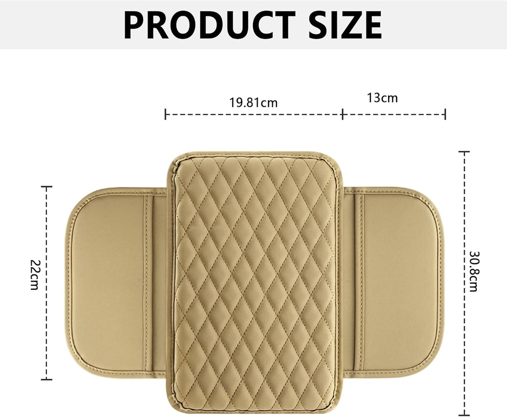 Armlehnenschoner Mittelkonsole Leder Organizer Tasche Schwarz