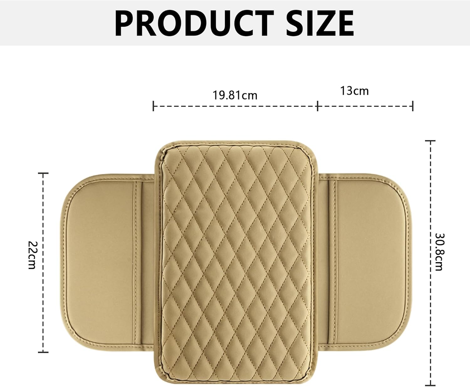 Armlehnenschoner Mittelkonsole Leder Organizer Tasche Schwarz