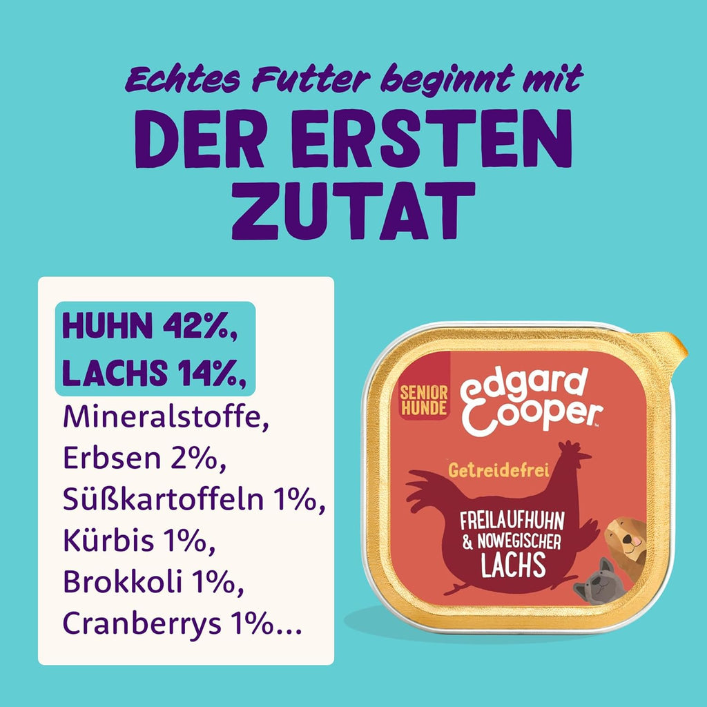 Edgard & Cooper Nassfutter Welpe Ente & Huhn 11x150g getreidefrei