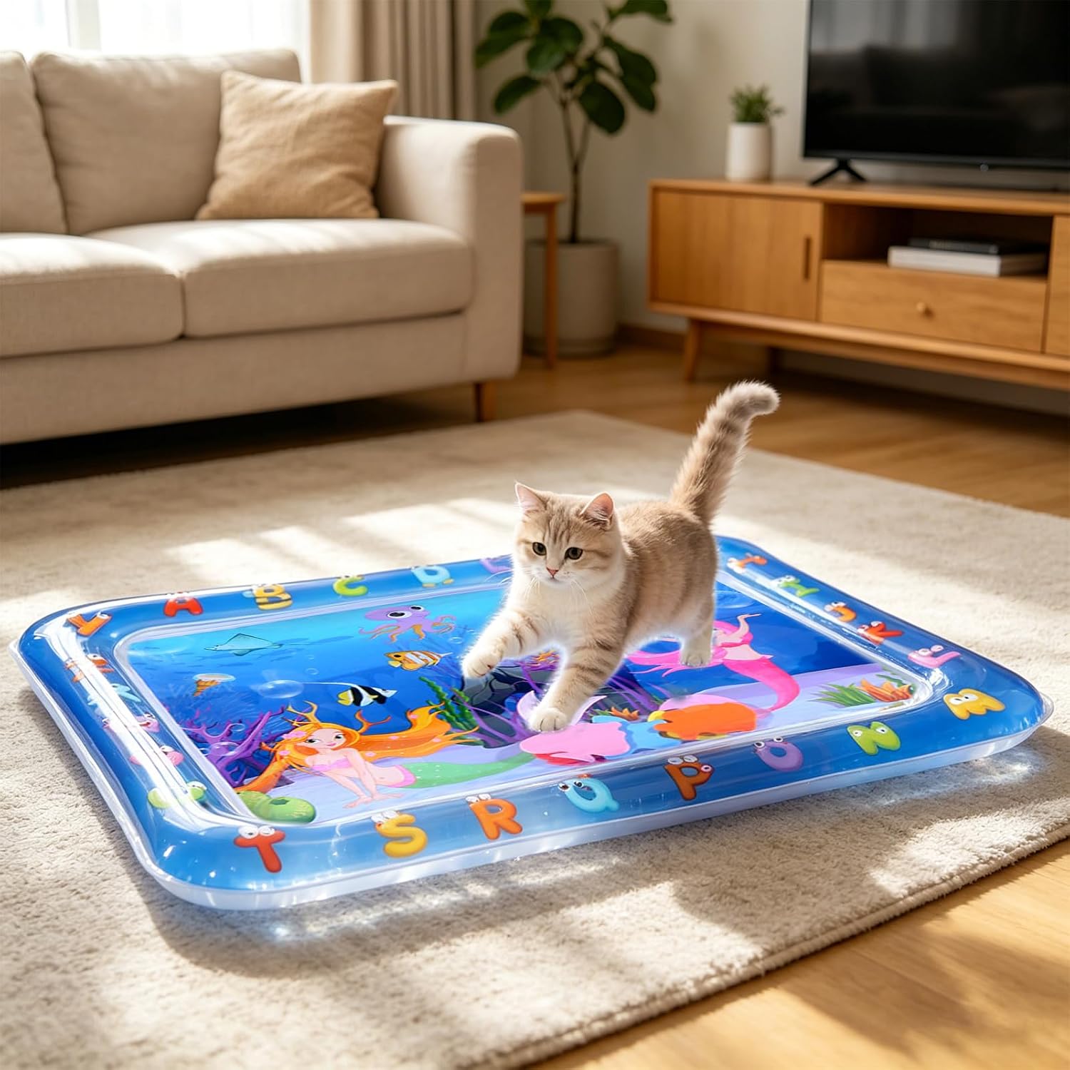 YumSur sensorische Wassermatte fuer Katzen und kleine Hunde 55 cm Stil05