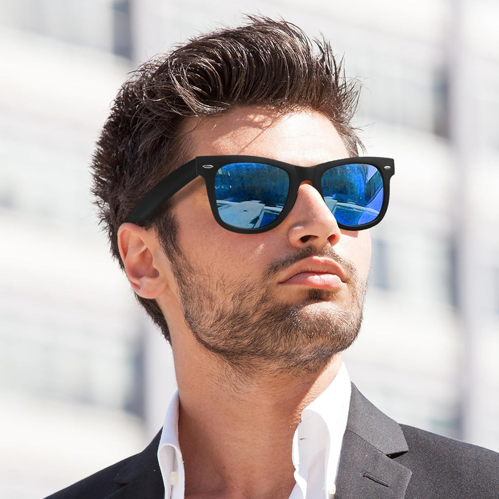 Polarisiert Sonnenbrille Herren Damen eckig UV400 Schutz fuers Autofahren