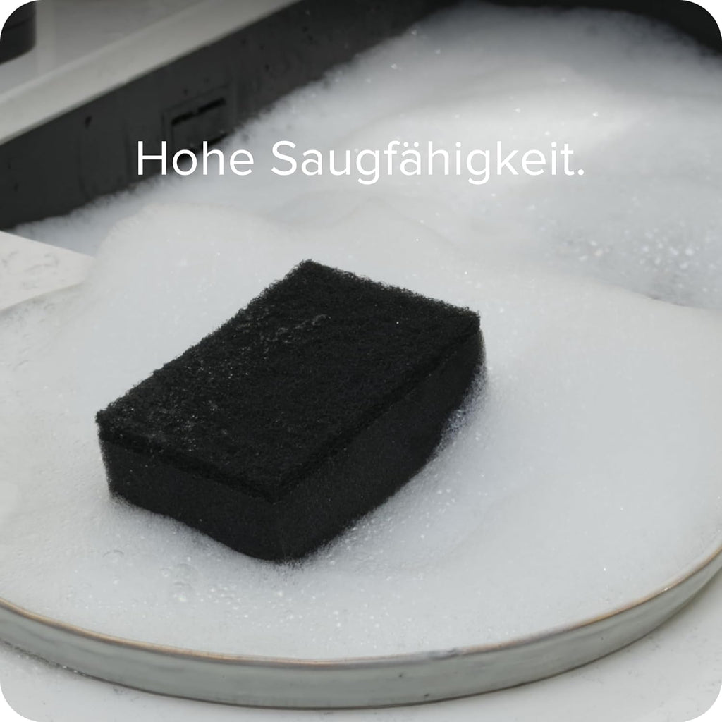 12er Set Kuechenschwamm Schwarz Spuelschwamm Geschirrschwamm