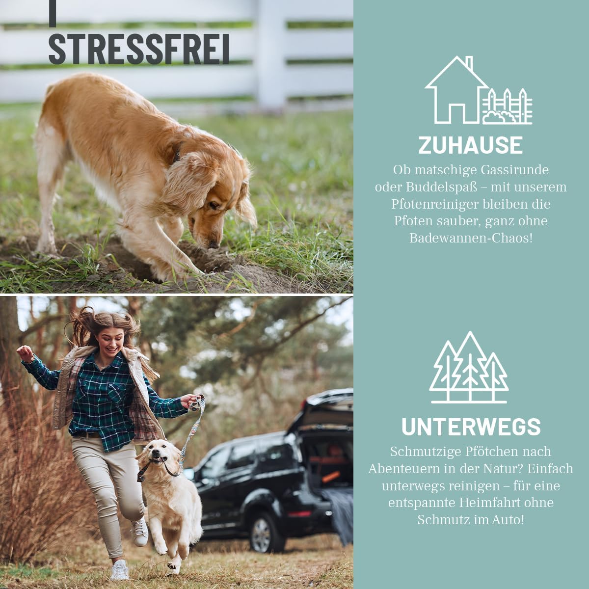 ReaVET Pfotenreiniger Pfotenschaum Hamamelis Gurke Hund Pfotenpflege