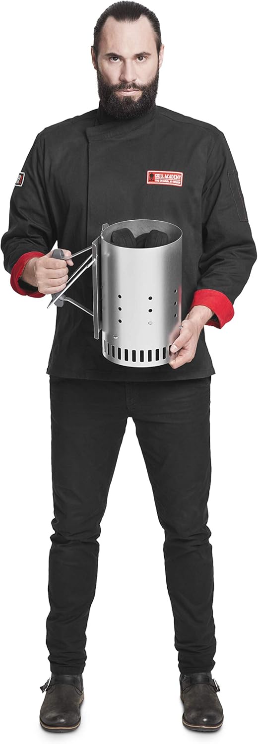Weber Rapidfire Anzuendkamin gross 32 cm Hoehe fuer Holzkohlegrills Ø ab 47 cm