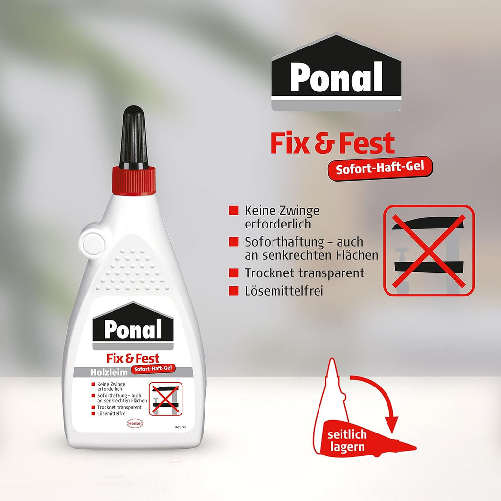 Fix & Fest Holzleim Gel transparent Holzkleber Innen