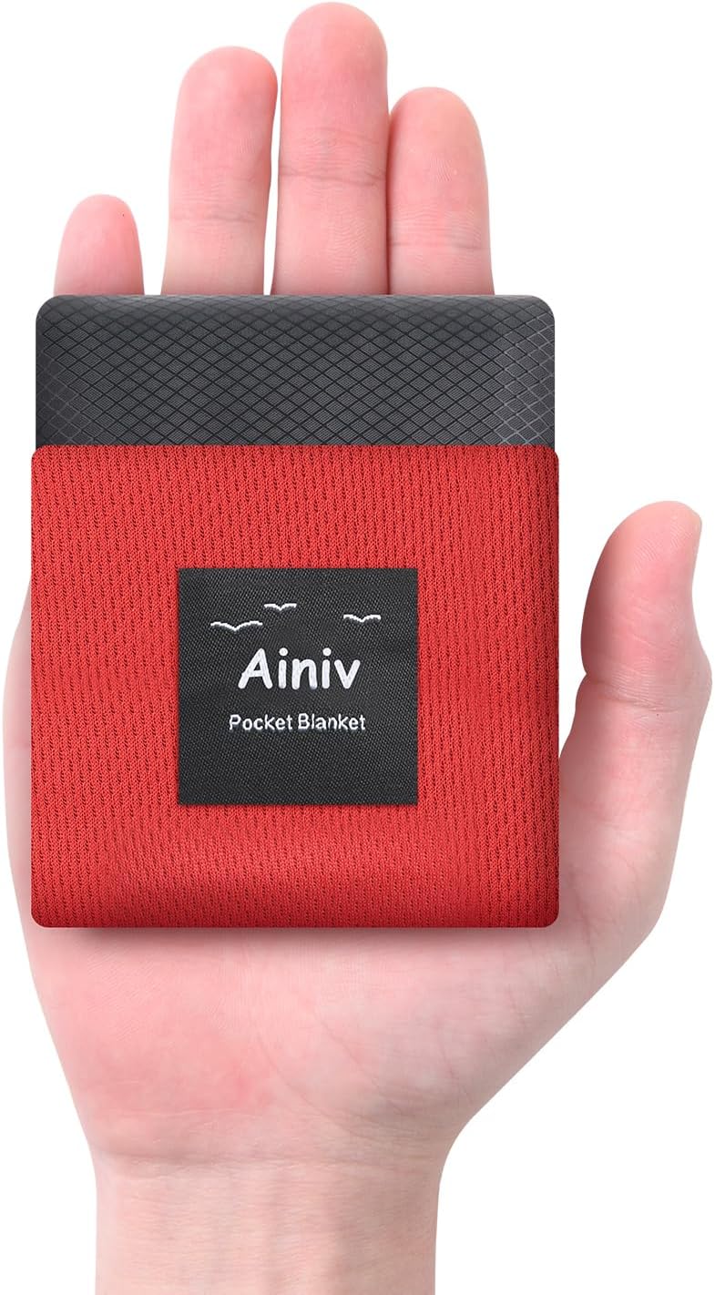 Ainiv Stranddecke 110 x 140 cm sandabweisend ultraleicht Reise Picknick