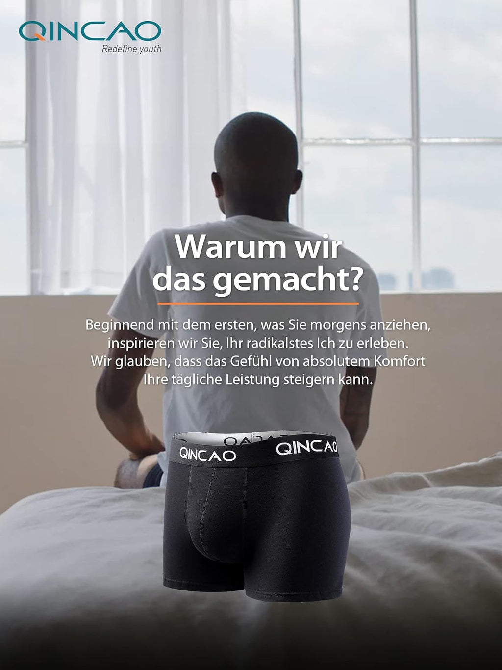QINCAO Herren Boxershorts 6er Pack Baumwolle Retroshorts Groesse S-4XL