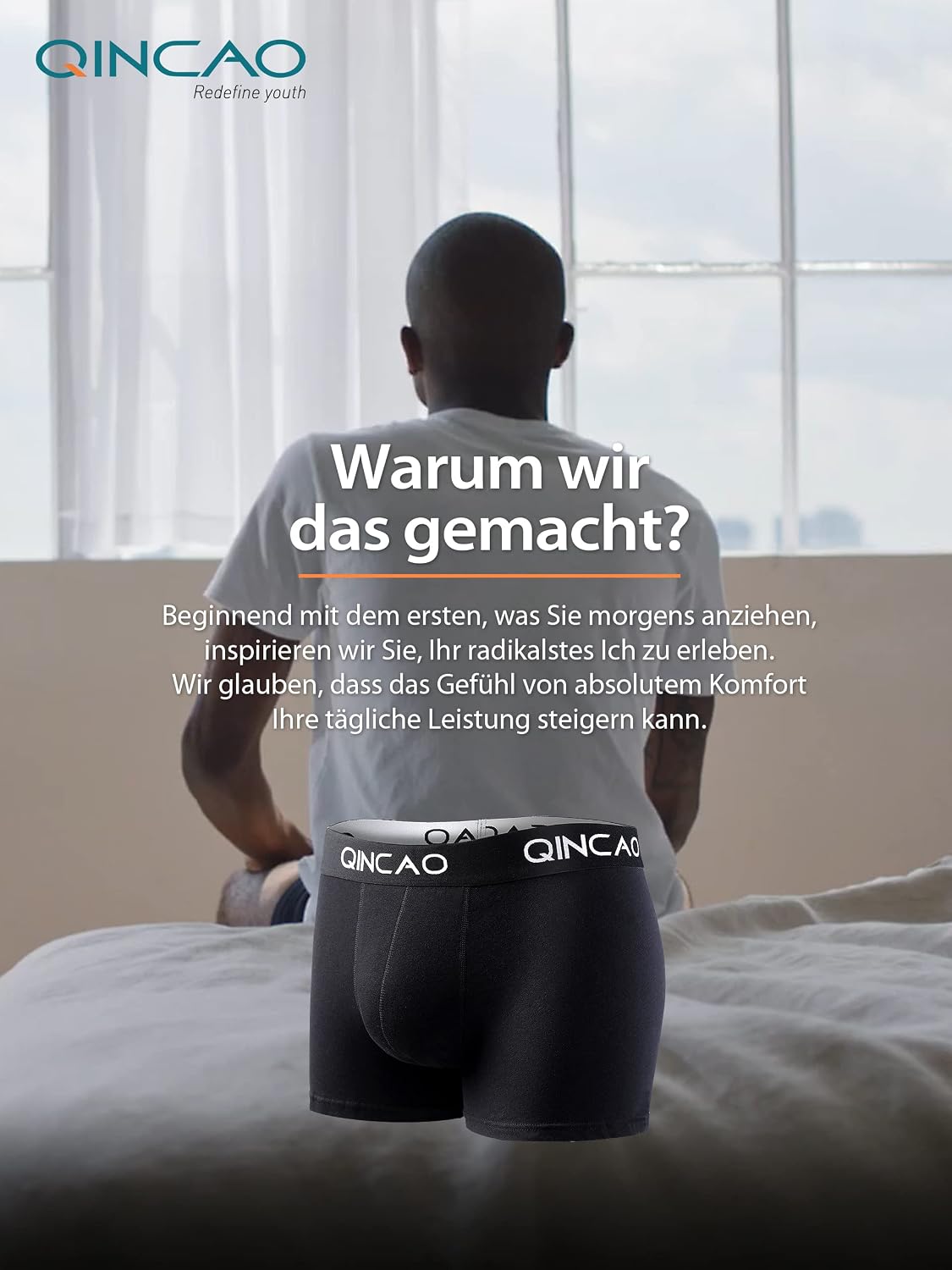 QINCAO Herren Boxershorts 6er Pack Baumwolle Retroshorts Groesse S-4XL