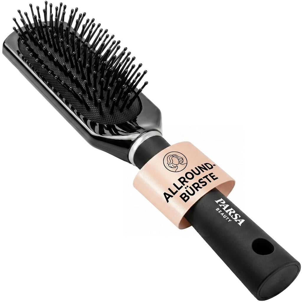 PARSA Beauty Haarbuerste lang schmal schwarz ohne Ziepen