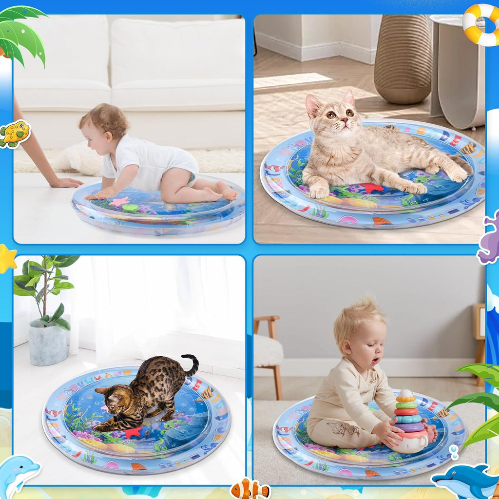 Aufblasbare Wasserspielmatte fuer Kinder Katzen Hunde sensorisch Sommer