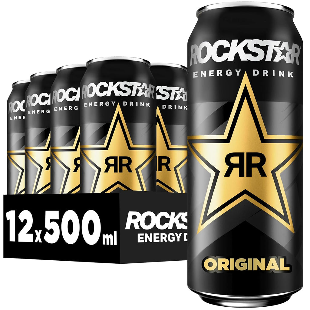 Rockstar Energy Drink Original - Koffeinhaltiges Erfrischungsgetraenk fuer den Ene