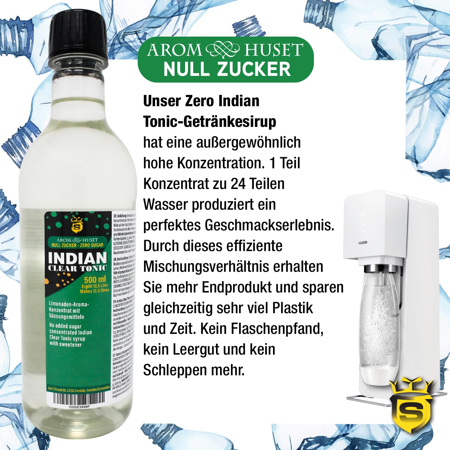 Indian Tonic Sirup Konzentrat zuckerfrei verschiedene Sorten