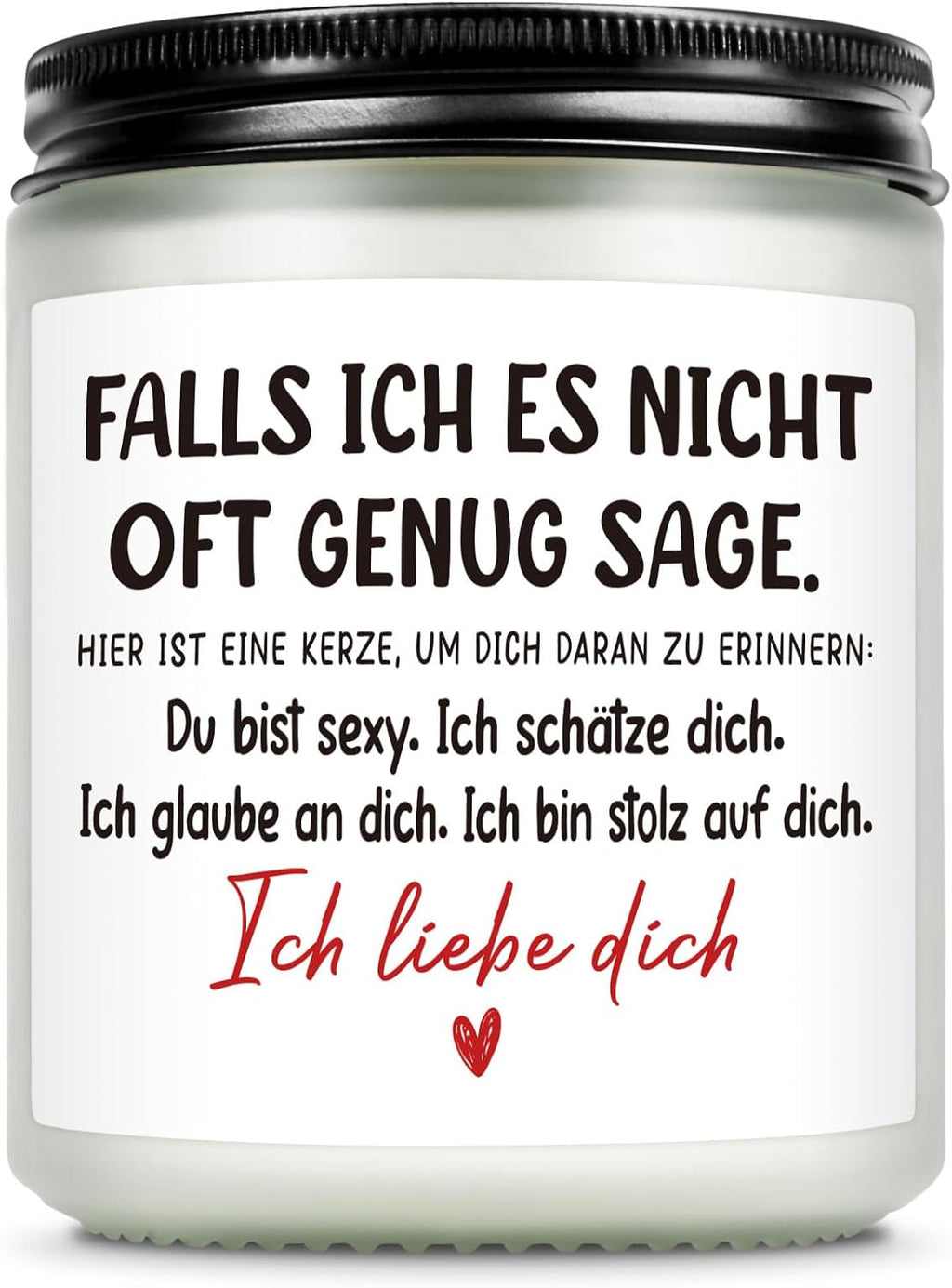 Duftkerze Ich liebe dich Geschenk Valentinstag Paar romantisch