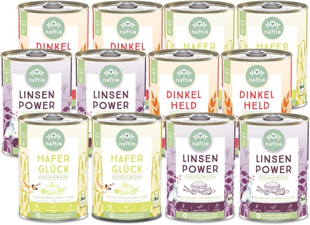 Veganer Hundenassfutter Mixpaket 3 Sorten 6x800g rein pflanzlich