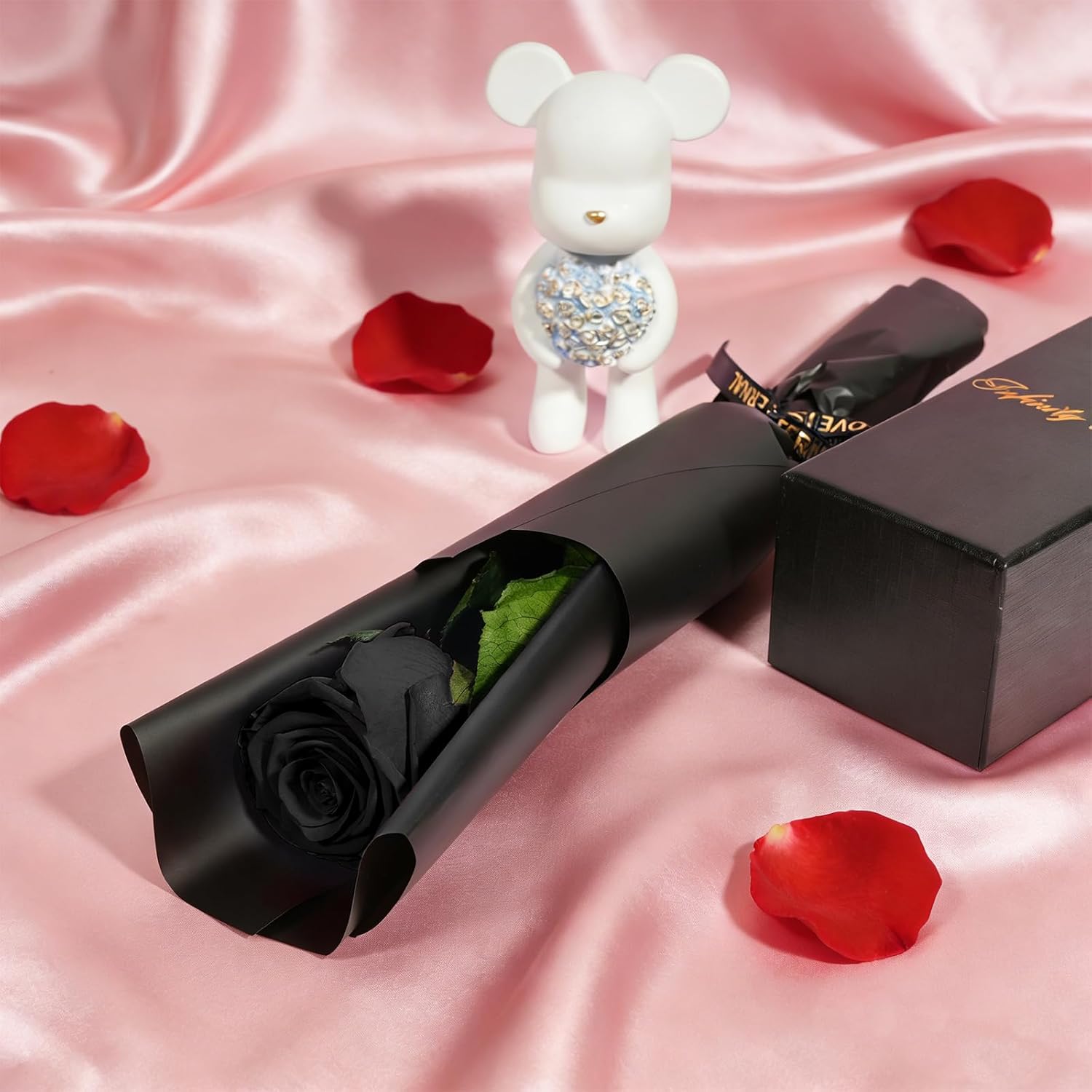 Yamonic Infinity Rose mit Stiel - Ewige Rose Geschenk fuer Frau Valentinstag
