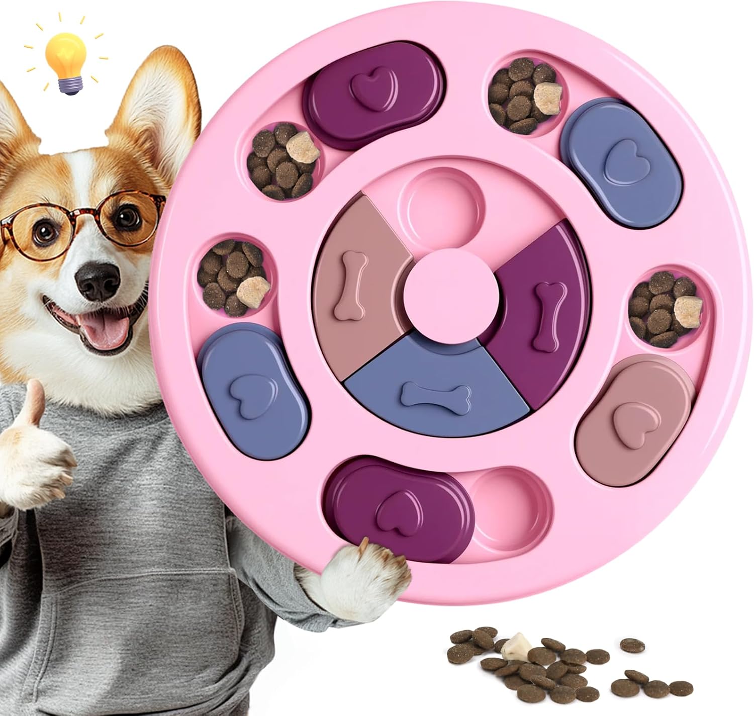 Intelligenzspielzeug fuer Hunde und Katzen Welpen waschbar blau