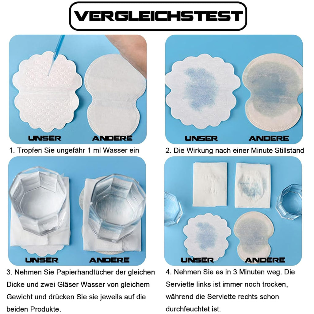 50er Pack Achselpads gross selbstklebend Antitranspirant gegen Schweissflecken