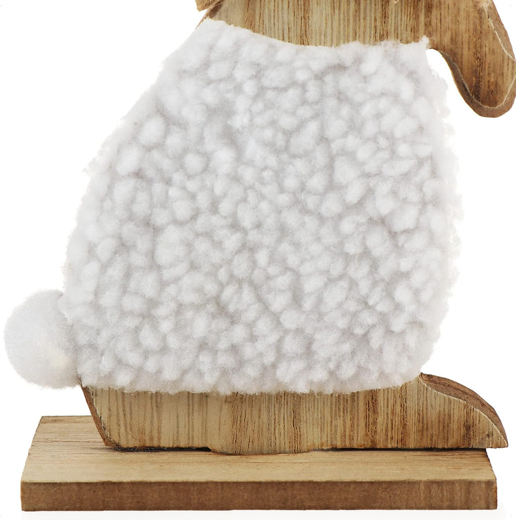 Osterhase Holz Aufsteller 2er Set Deko mit Schleife Fruehling Deko