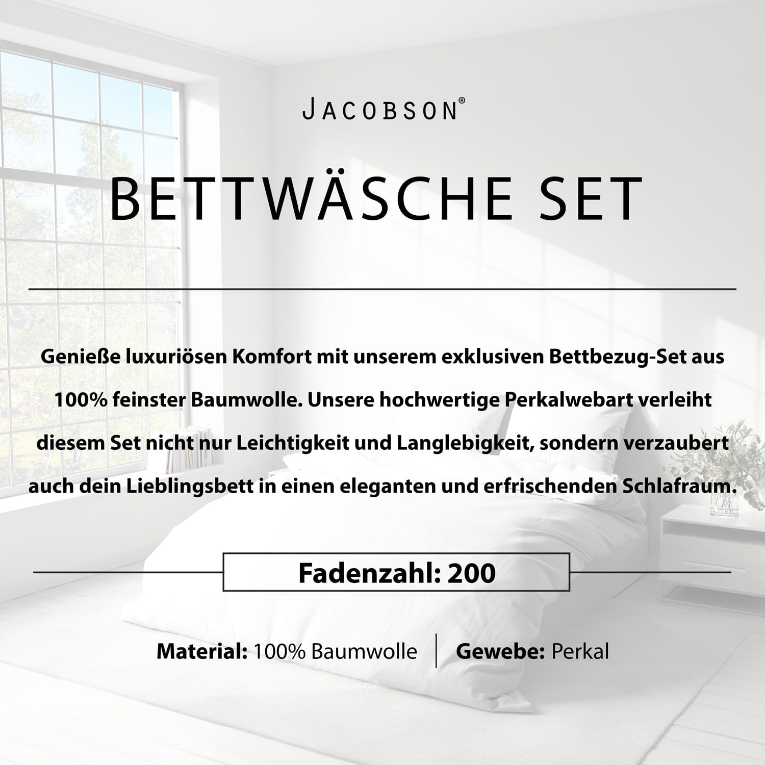 Bettwaesche 135x200 Baumwolle Perkal 2-teilig Anthrazit mit Reissverschluss
