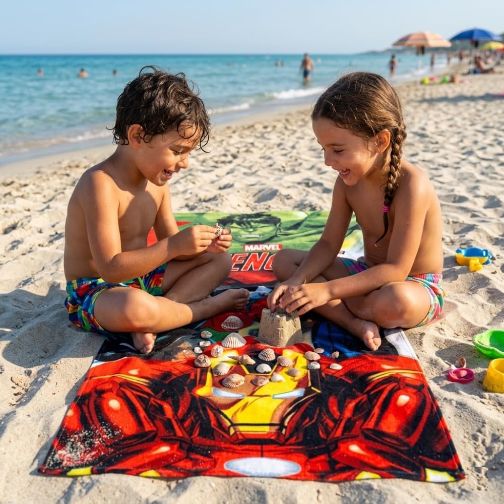 Disney Die Eiskoenigin Strandtuch 70x140 cm Mikrofaser mit Elsa und Anna