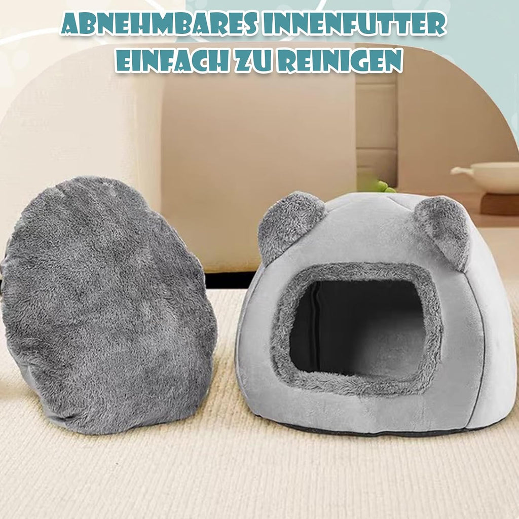 Katzenhöhle mit Kissen 40x40 cm Katzenbett Katzenkorb Kuschelhöhle